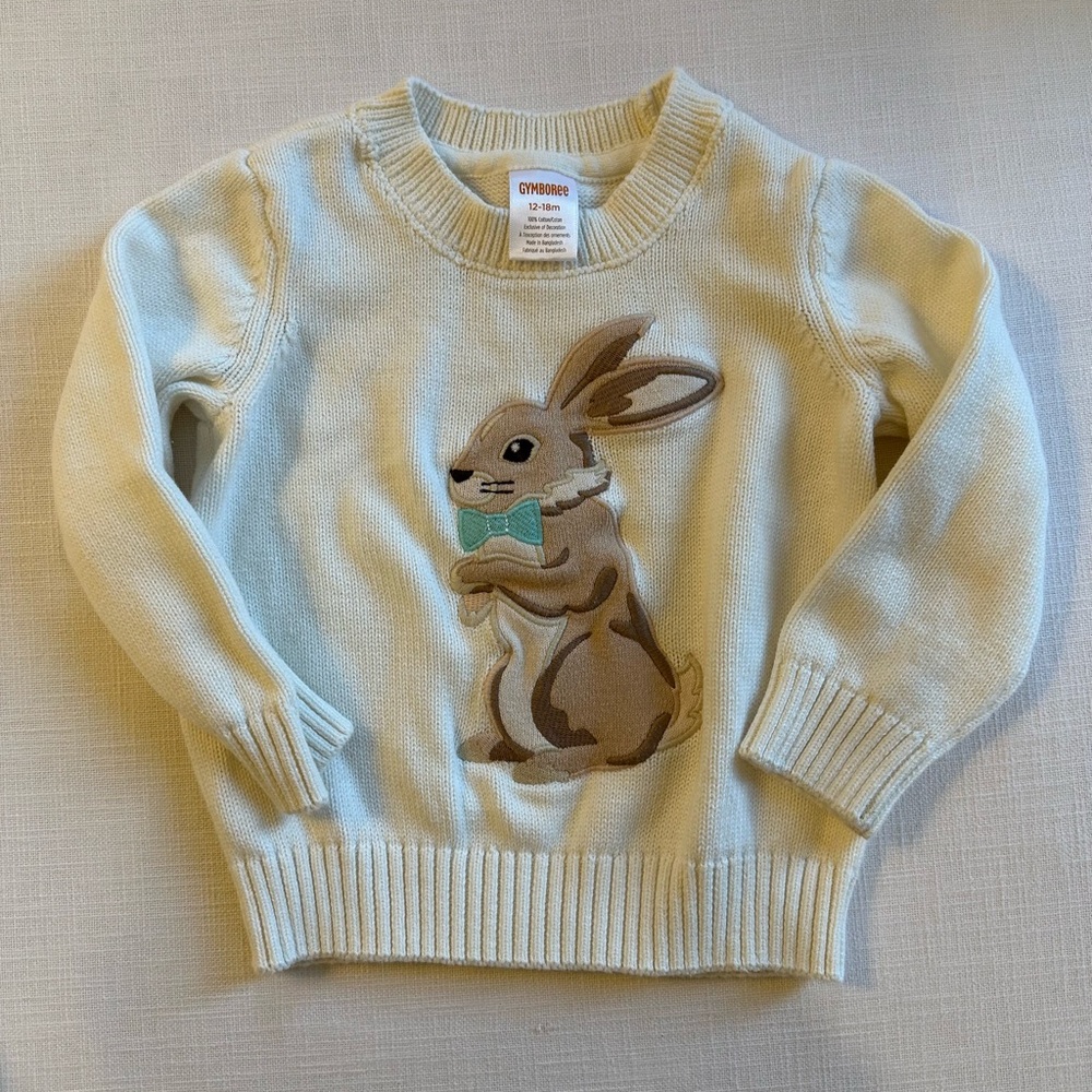 12-18M Ivory Easter Bunny Sweater